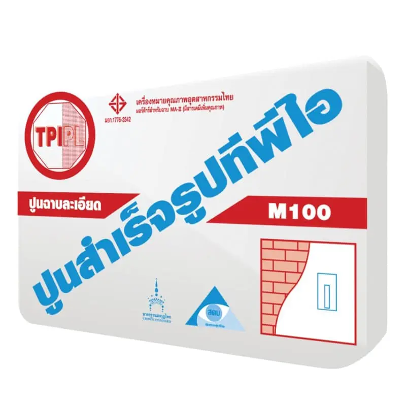 m100 ปูนทีพีไอ มอร์ต้าสำเร็จรูป <br>#ฉาบละเอียด 50KG - Image 1