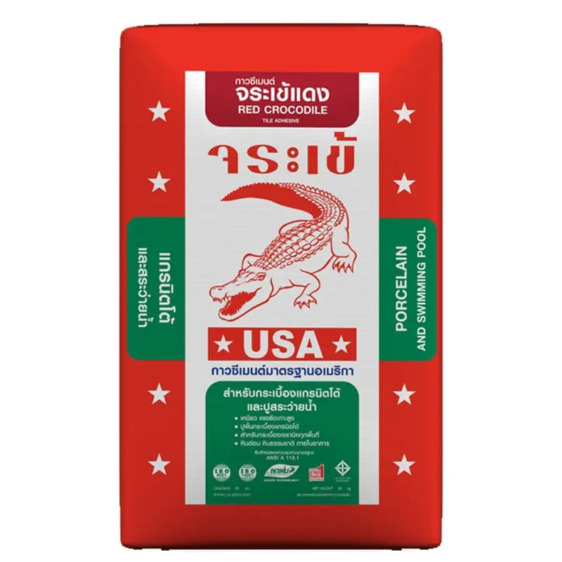 จระเข้ แดง ปูนกาวซีเมนต์<br>จระเข้ แดง 20KG - Image 1