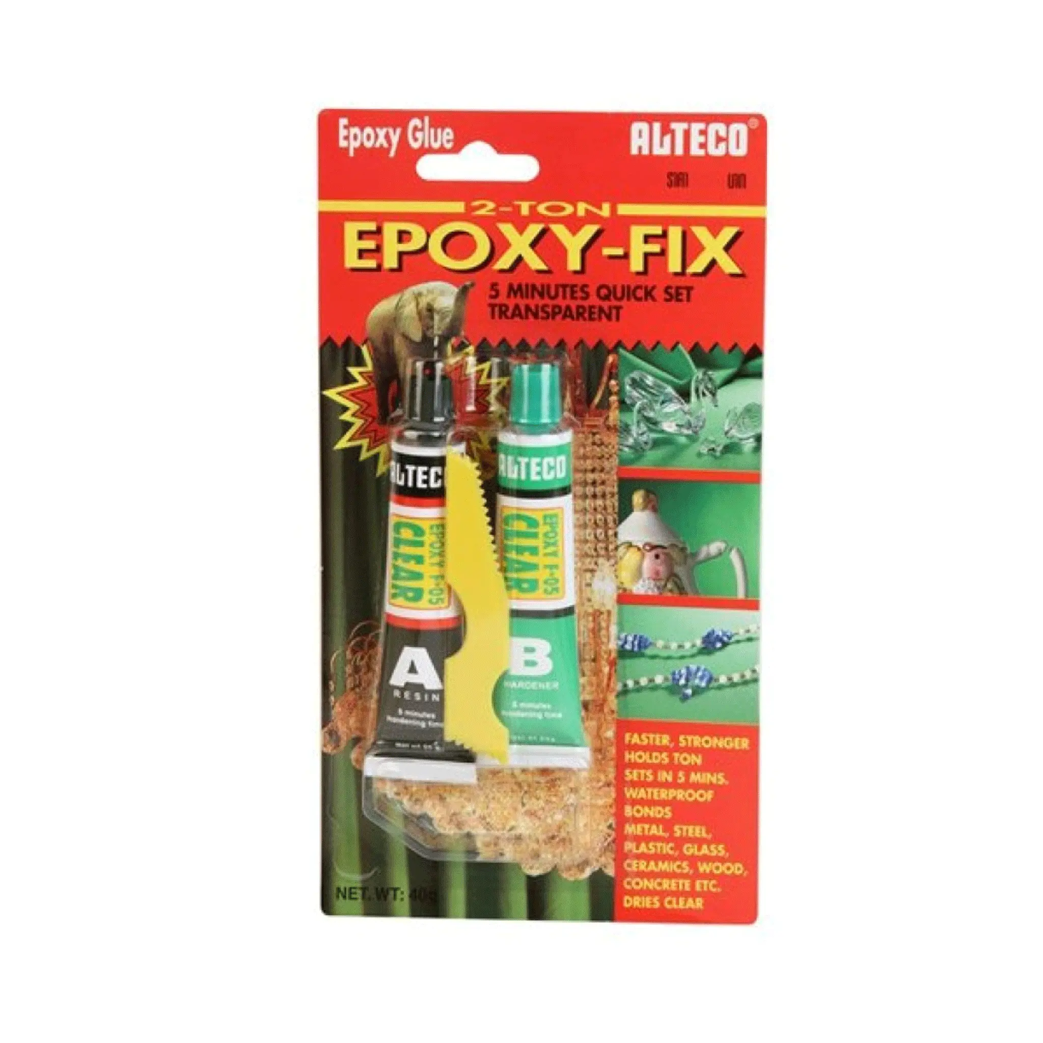 Alteco-2-ton-ใส กาวอีพ็อกซี่ ALTECO <br> กาว 2 ตัน สีใส - Image 1