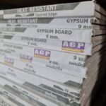 แผ่นยิปซั่มฟอยล์ขอบลาด  9มิล 1.20x2.40ม. (ยี่ห้อ AGP)