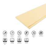 ไม้ผนังบังใบ 8 นิ้ว G0 <br>ลายเสี้ยน CONWOOD <br>รุ่น G-series สีงาช้าง - Image 2