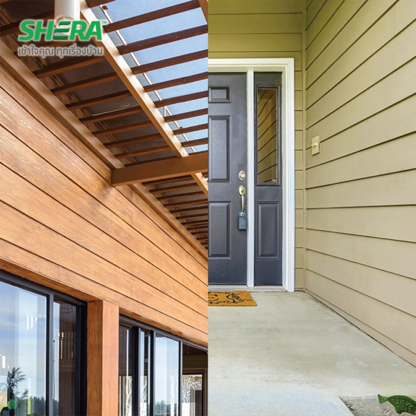 ไม้ฝาลายสักสีขาว<br>  เฌอร่า - Image 3